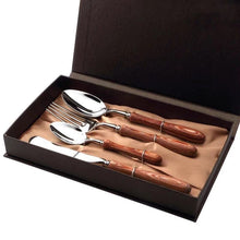 Load image into Gallery viewer, Stainless Steel Cutlery With Wooden Handle Set