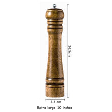 Load image into Gallery viewer, Wooden Salt and Pepper Mills Shakers with Cleaning Brush & Wood Stand