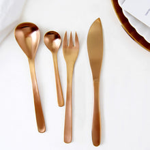 Load image into Gallery viewer, Rose Gold Stainless Steel Flatware Set