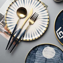 Load image into Gallery viewer, Japanese-Style Hand-Painted Ceramic Steak Western Dish