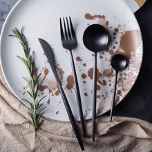 Load image into Gallery viewer, Titanium Black Dinner Set