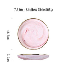 Load image into Gallery viewer, Marble Porcelain Dinnerware, Matte Pink