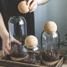 Load image into Gallery viewer, Glass Storage Container with Ball Cork