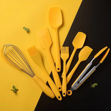 Load image into Gallery viewer, Yellow Kitchen Utensil Set, Stainless Steel & Silicone Heat Resistant Professional Cooking Tools (BPA Free)