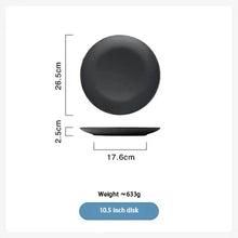 Load image into Gallery viewer, Black Crystal Frosted Ceramic Plate