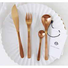 Load image into Gallery viewer, Rose Gold Stainless Steel Flatware Set