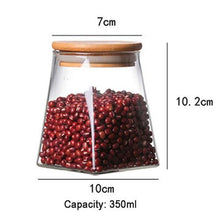 Load image into Gallery viewer, Jar Container Decorative Canister Terrarium Vase With Extra Wide Mouth Wooden Lid