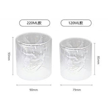 Load image into Gallery viewer, Skull Double Cup Coffee Mug Double-layered Transparent Crystal Skull Head Glass Cup For Household Whiskey Wine Vodka Bar Club Beer Wine Glass