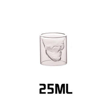 Load image into Gallery viewer, Skull Double Cup Coffee Mug Double-layered Transparent Crystal Skull Head Glass Cup For Household Whiskey Wine Vodka Bar Club Beer Wine Glass