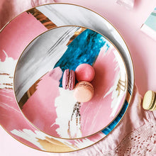 Load image into Gallery viewer, Watercolor Ceramic Porcelain Dinner Plates