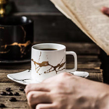 Load image into Gallery viewer, Gold Inlay Ceramic Marble Mug