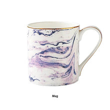 Load image into Gallery viewer, European Marbled Gilt Ceramic Plate