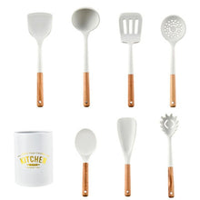 Load image into Gallery viewer, New Tiffany Blue & White Silicone Cooking Utensils (BPA Free)