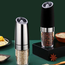 Load image into Gallery viewer, Premium Gravity Electric Salt and Pepper Grinder with LED Light
