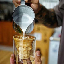 Load image into Gallery viewer, Skull Double Cup Coffee Mug Double-layered Transparent Crystal Skull Head Glass Cup For Household Whiskey Wine Vodka Bar Club Beer Wine Glass