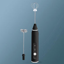 Load image into Gallery viewer, Rechargeable Milk Frother Handheld With 3 Stainless Whisk and Charging Base