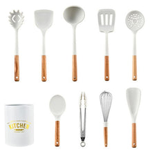 Load image into Gallery viewer, New Tiffany Blue & White Silicone Cooking Utensils (BPA Free)