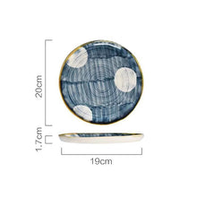 Load image into Gallery viewer, Japanese-Style Hand-Painted Ceramic Steak Western Dish