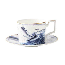 Load image into Gallery viewer, European Marbled Gilt Ceramic Plate