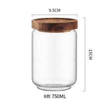 Load image into Gallery viewer, Glass Storage Containers, Airtight Glass Jars with Bamboo Lids