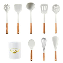Load image into Gallery viewer, New Tiffany Blue & White Silicone Cooking Utensils (BPA Free)