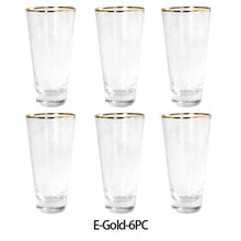 Load image into Gallery viewer, Gold Edge Hammer Drinking Glasses, Perfect for Dinner Parties