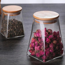 Load image into Gallery viewer, Jar Container Decorative Canister Terrarium Vase With Extra Wide Mouth Wooden Lid