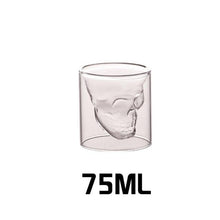 Load image into Gallery viewer, Skull Double Cup Coffee Mug Double-layered Transparent Crystal Skull Head Glass Cup For Household Whiskey Wine Vodka Bar Club Beer Wine Glass