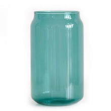 Load image into Gallery viewer, Can Shaped Colored Glass Cups With Straws