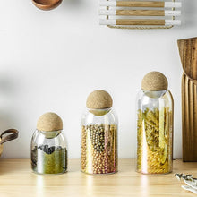 Load image into Gallery viewer, Glass Storage Container with Ball Cork