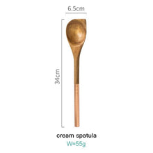 Load image into Gallery viewer, Wooden Cooking Utensils Set with Pink Rose Gold Handles