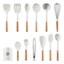 Load image into Gallery viewer, New Tiffany Blue & White Silicone Cooking Utensils (BPA Free)