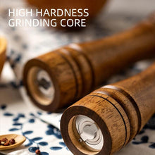 Load image into Gallery viewer, Wooden Salt and Pepper Mills Shakers with Cleaning Brush & Wood Stand