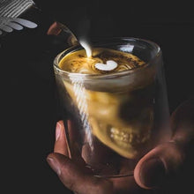 Load image into Gallery viewer, Skull Double Cup Coffee Mug Double-layered Transparent Crystal Skull Head Glass Cup For Household Whiskey Wine Vodka Bar Club Beer Wine Glass