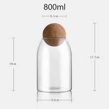 Load image into Gallery viewer, Glass Storage Container with Ball Cork
