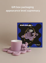 Load image into Gallery viewer, Trend Klein Blue Handmade Ceramic Cups With Big Handle For Coffee Tea Milk Creative Splash Ink Mugs Gifts Home Office Drinkware