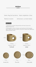 Load image into Gallery viewer, Fat Handle Creative Handmade Ceramic Mug