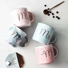 Load image into Gallery viewer, Mr and Mrs Couple Marble Coffee Mug