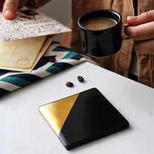 Load image into Gallery viewer, Black Gold Coaster