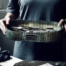 Load image into Gallery viewer, Oval Wrought Iron Tray