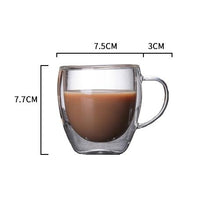Load image into Gallery viewer, Transparent Glass Cup Milk Whiskey Tea Beer Double Creative Heat Resistant Espresso Coffee Cup Cocktail Vodka Wine Mug Drinkware
