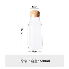 Load image into Gallery viewer, Clear Glass Carafe With Cork Stopper
