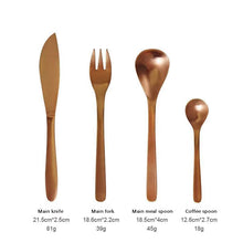 Load image into Gallery viewer, Rose Gold Stainless Steel Flatware Set
