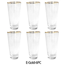 Load image into Gallery viewer, Gold Edge Hammer Drinking Glasses, Perfect for Dinner Parties
