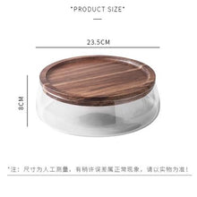 Load image into Gallery viewer, Transparent Glass Storage Canister Holder with Wood Lid
