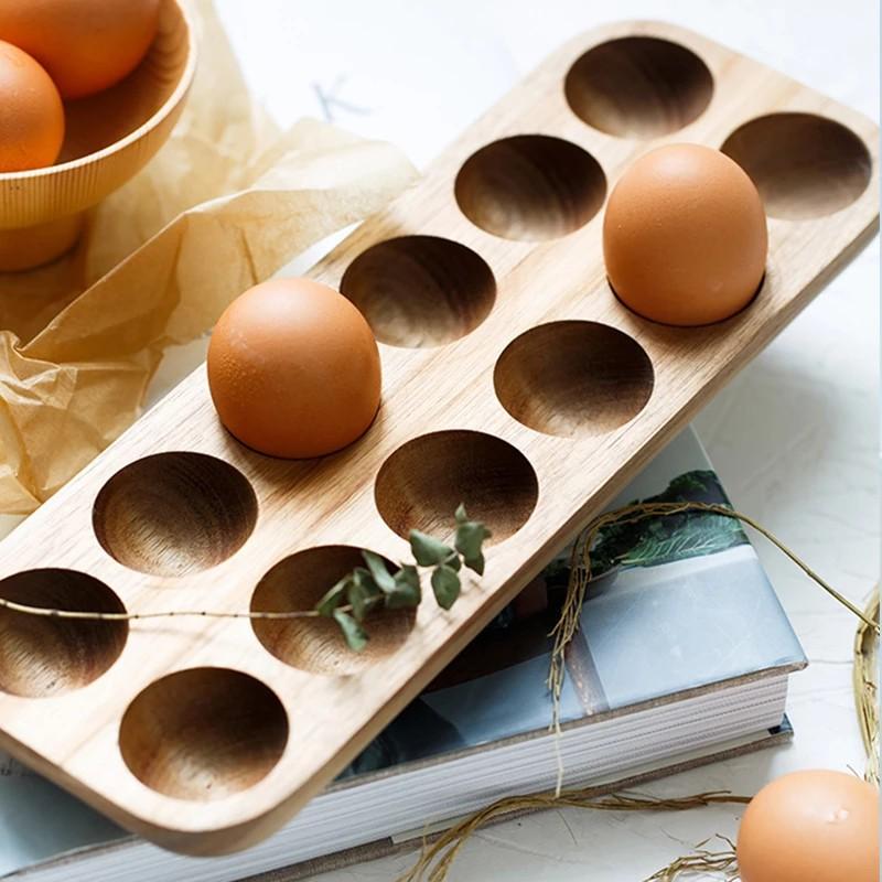 Premium Wood Egg Tray