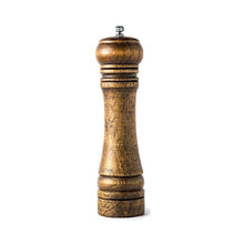 Load image into Gallery viewer, Wooden Salt and Pepper Mills Shakers with Cleaning Brush &amp; Wood Stand

