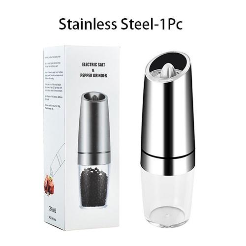 1pc Stainless Steel Gravity Electric Salt And Pepper Grinder