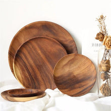 Load image into Gallery viewer, Unbreakable Classic Round Wood Dinner Plates
