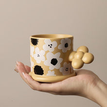 Load image into Gallery viewer, Creative Geometric Ceramic Mugs With Handle Tray Handmade Coffee Cups
